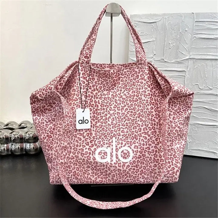 [BUNJANG] Alo Pink Leopard Tote Bag / alo 알로 핑크 레오파드 토트
