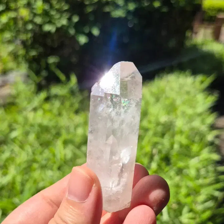 [BUNJANG] Rainbow Clear Quartz Crystal Point, Brazil / 하루만 특가 무지개! 레인보우 백수정 원석 브라질산 결정 포인트 광물