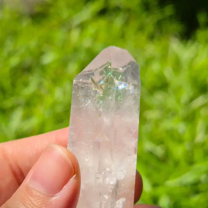 [BUNJANG] Rainbow Clear Quartz Crystal Point, Brazil / 하루만 특가 무지개! 레인보우 백수정 원석 브라질산 결정 포인트 광물