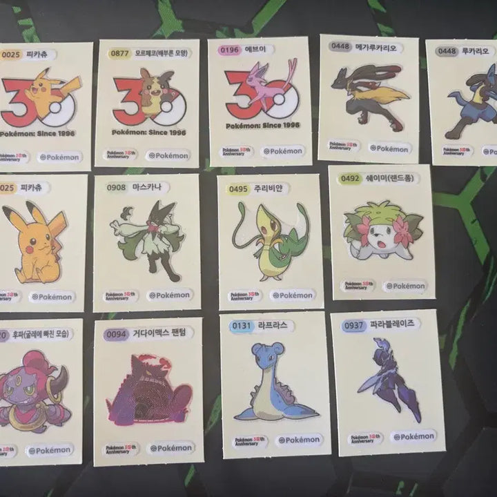 [BUNJANG] Pokemon 30th Anniversary Sticker Bundle Set / 포켓몬스터 30주년 띠부실 일괄