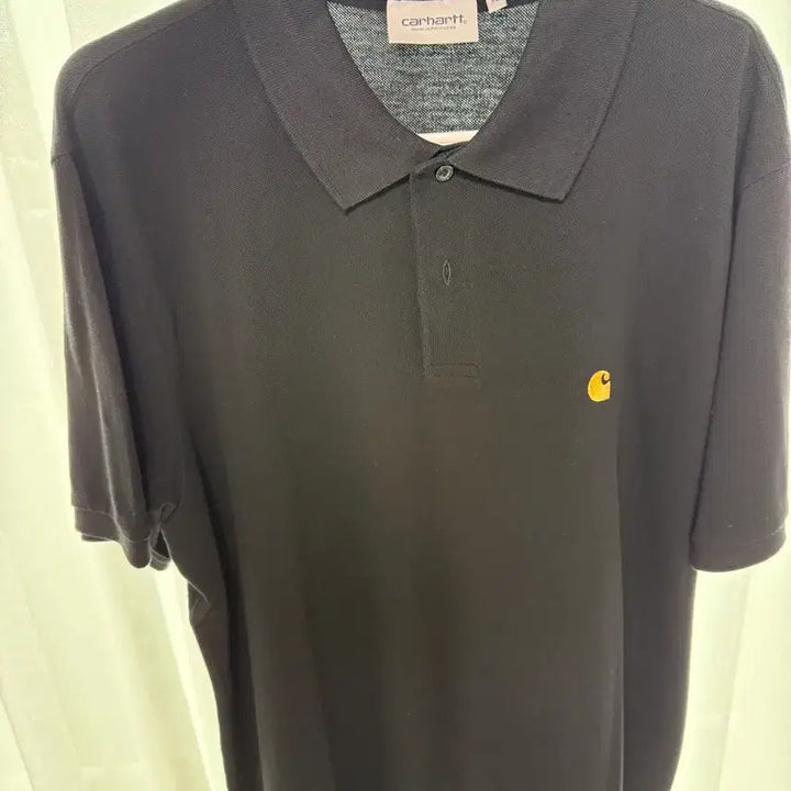 [BUNJANG] Carhartt WIP S/S Chase Pique Polo Shirt Black/Gold XL / 칼하트WIP 반팔