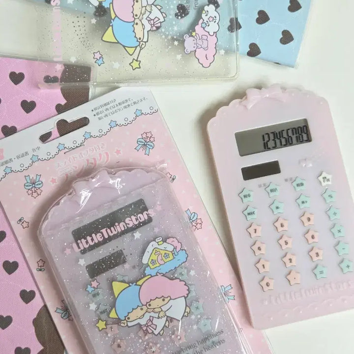 [BUNJANG] Little Twin Stars Kiki &amp; Lala Classic Slide Calculator / 고전키키라라 리틀트윈스타 슬라이드 계산기