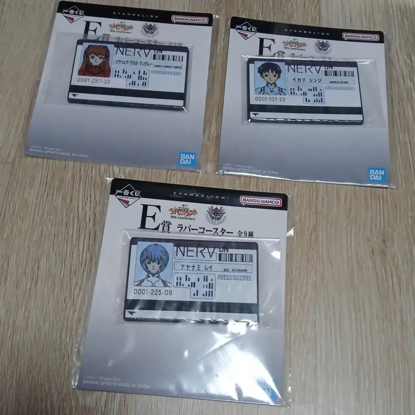 [BUNJANG] Evangelion Ichiban Kuji Prize E Rubber Coasters Bundle (Asuka, Shinji, Rei) / 에반게리온 이치방쿠지 E상 고무코스터 3개 일괄 (아스카,신지,레이)