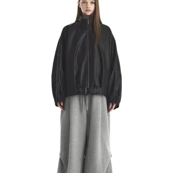 [BUNJANG] Trimingbird Belted Oversized Leather Jacket / 트리밍버드 레더자켓 Belted Oversized Leather