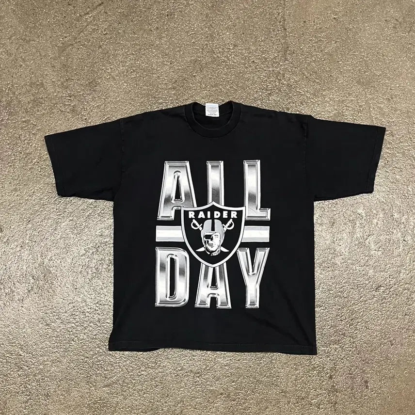 [BUNJANG] 00s Oakland Raiders Heavyweight Cotton T-Shirt XL / 00s NFL 오클랜드 레이더스 티셔츠 (105)