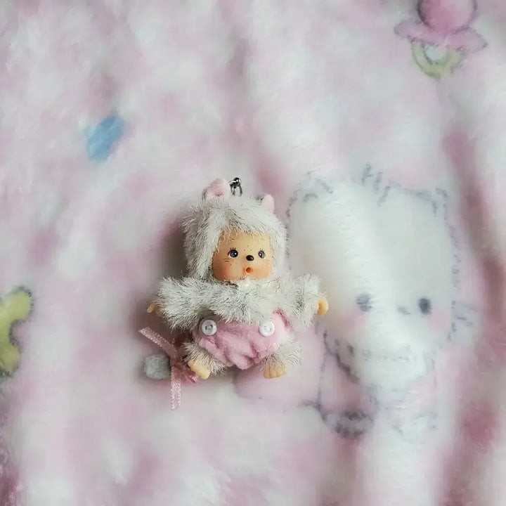 [BUNJANG] Monchhichi Friends Cat Keychain Strap Figure Plush / 몬치치 프렌즈 프렌드 고양이 키링 스트랩 피규어 인형 냐무