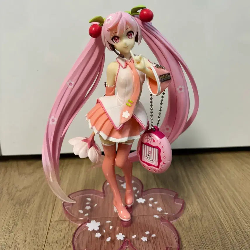 [BUNJANG] Sakura Miku Figure with Kamagochi Keychain / 사쿠라미쿠 피규어