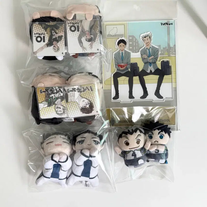 [BUNJANG] Haikyuu!! Bokuto &amp; Akaashi Mini Town Hug Character Bundle Set (10th Anniversary) / 하이큐 보쿠토 아카아시 미니타운 쯔무 10주년 허그캬라 등 일괄