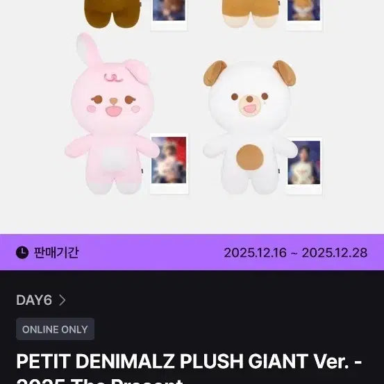 [BUNJANG] Day6 Giant Petit Merz Bang Sealed / 데이식스 자이언트쁘띠멀즈 방 팝니다.