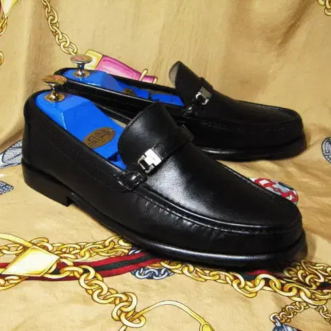 [BUNJANG] Salvatore Ferragamo Black Calfskin U-Tip Gancini Loafers / 이태리명품 페라가모 블랙 카프스킨 U팁 간치니로퍼 265 270