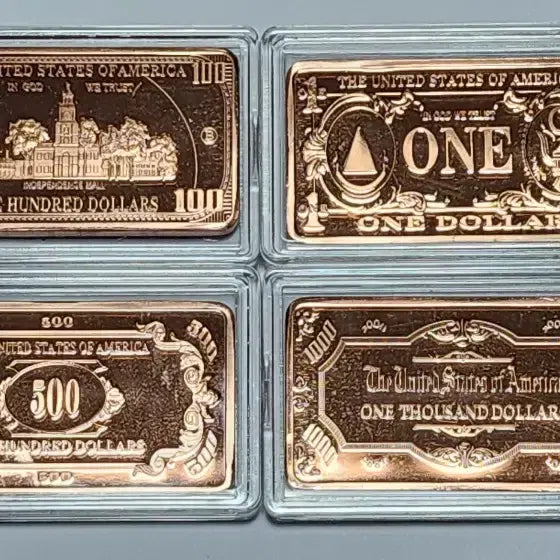 [BUNJANG] Copper Bar Dollar Design Set (4 pieces) / 구리바  각 1온스 달러 디자인           (4개 1세트)