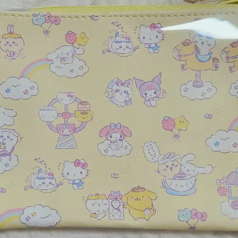 [BUNJANG] Sanrio x Nagano Nakayoshi Series Flat Pouch / 산리오x나가노 콜라보 나카요시 시리즈 플랫파우치 폼푸x우사기 팝니다.