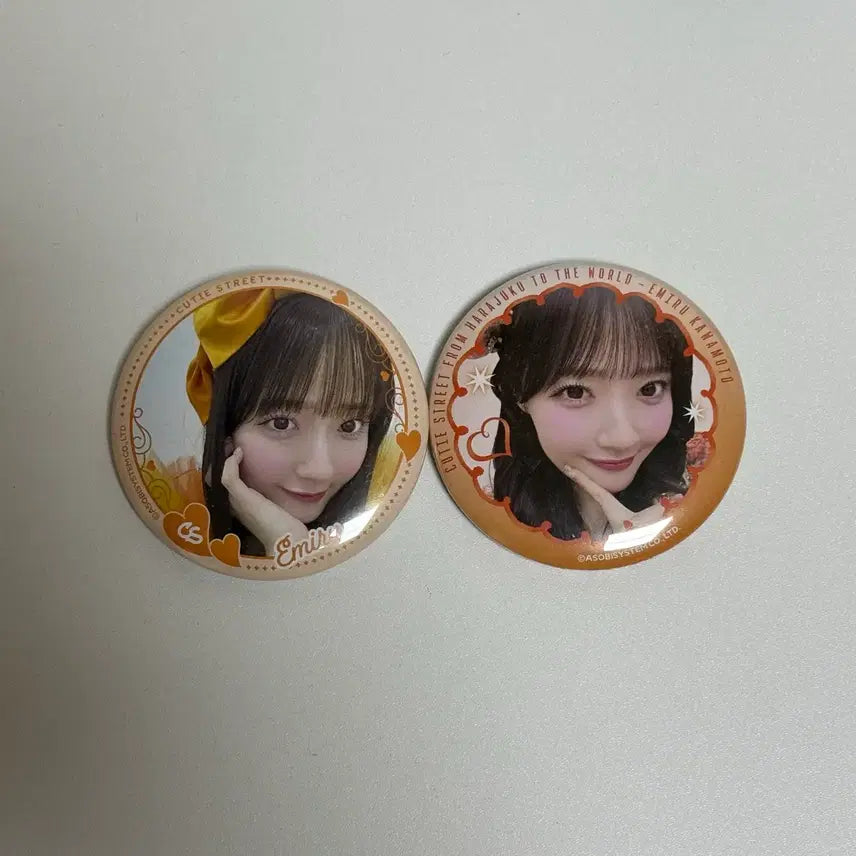 [BUNJANG] CutieStreet Emilo Kawamoto Can Badge Set / 큐티스트리트 큐티스트릿 큐스토 카와모토 에미루 캔뱃지 세트