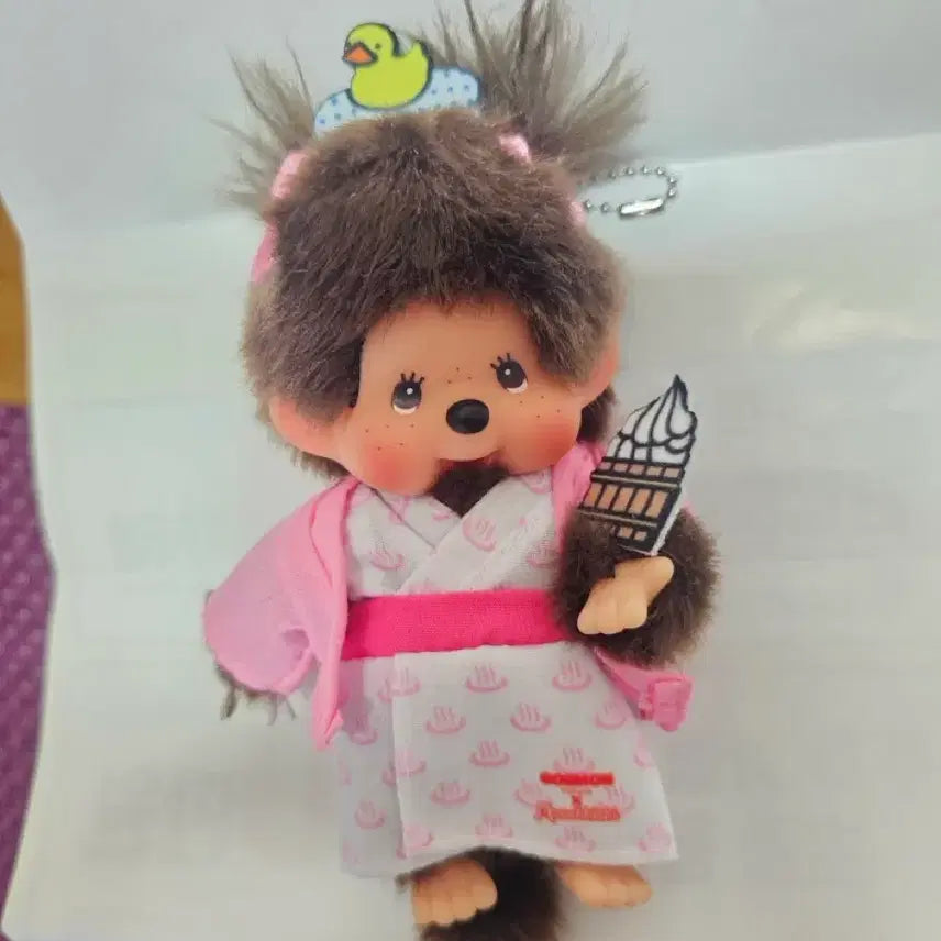 [BUNJANG] Monchhichi Yufuin Doll Keychain / 몬치치 유후인