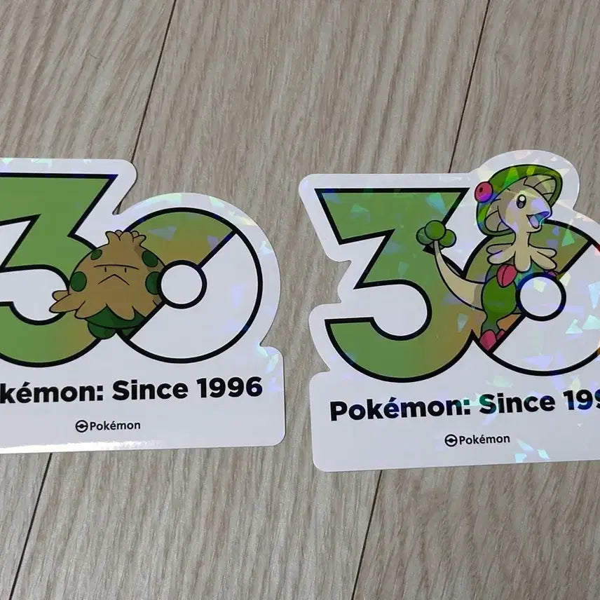 [BUNJANG] Pokemon 30th Anniversary Logo Sticker Set / 포켓몬 30주년 로고 스티커 버섯꼬 버섯모 진화 세트