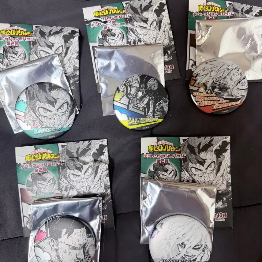 [BUNJANG] My Hero Academia Jump Shop DeCollection Vol. 2 Can Badges Set (Izuku Midoriya, Katsuki Bakugo, All Might, Endeavor) / 히로아카 점프샵 디콜렉션2 캔뱃지 미도리야 바쿠고 올마이트 앤데버