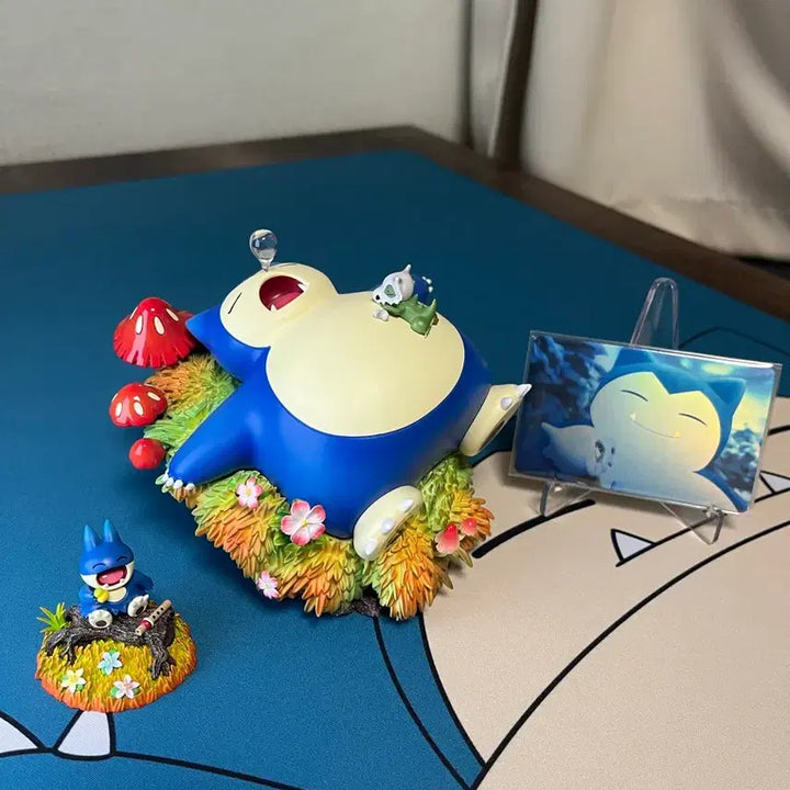 [BUNJANG] DM Snorlax Sleeping Figure Set Scale World Resin / dm 잠만보 먹고자 세트 잠꾸러기 스케일월드 레진