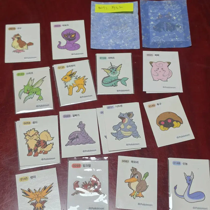 [BUNJANG] Pokemon Stickers (1st Gen) - Various Prices / 포켓몬 띠부씰 1세대 3자리&amp;4자리 팝니다