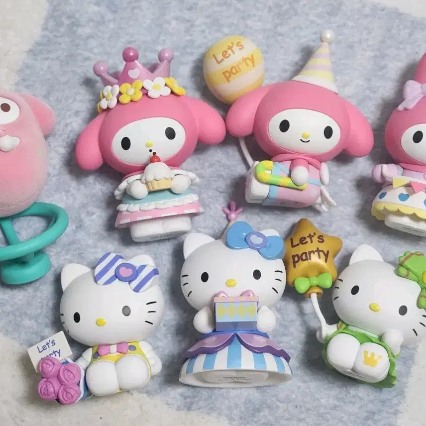 [BUNJANG] Pop Mart My Melody &amp; Kitty Party Series Figures Bundle Set / 팝마트 마이멜로디, 키티 피규어