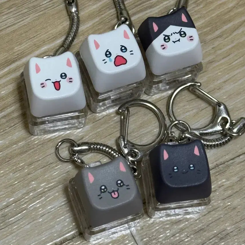 [BUNJANG] Chunbae Nyanman Cat Full Set Keycaps / 세트!! 춘배 키캡 냐한남자 빽다방 풀세트