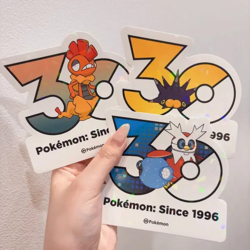 [BUNJANG] Pokemon 30th Anniversary Sea Urchin Sticker / 곤율거니 찌르성게 무쇠보따리 포켓몬 30주년 스티커