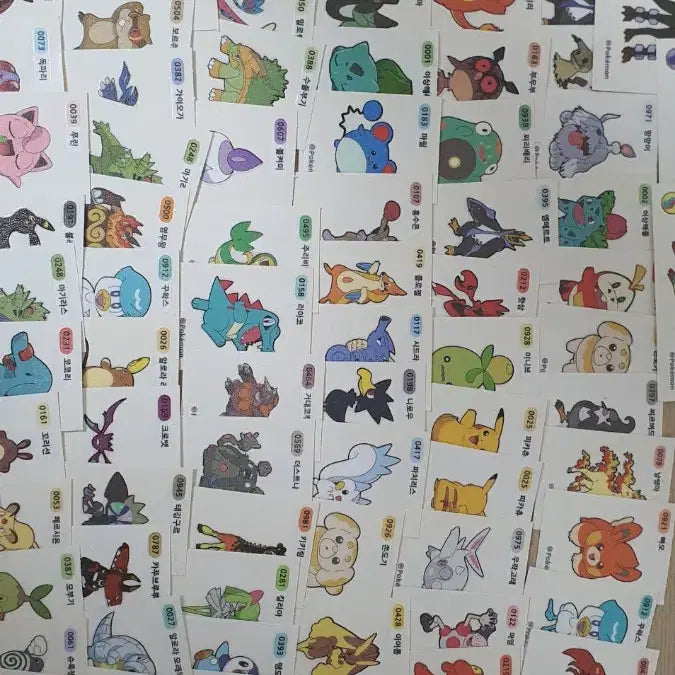 [BUNJANG] Pokemon Bread Stickers - Individual &amp; Bundle Set / 포켓몬 띠부씰 115개 일괄 판매합니다