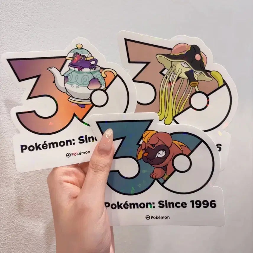 [BUNJANG] Pokemon 30th Anniversary Holographic Stickers / 포트데스 육파리 오라티프 포켓몬 30주년 스티커