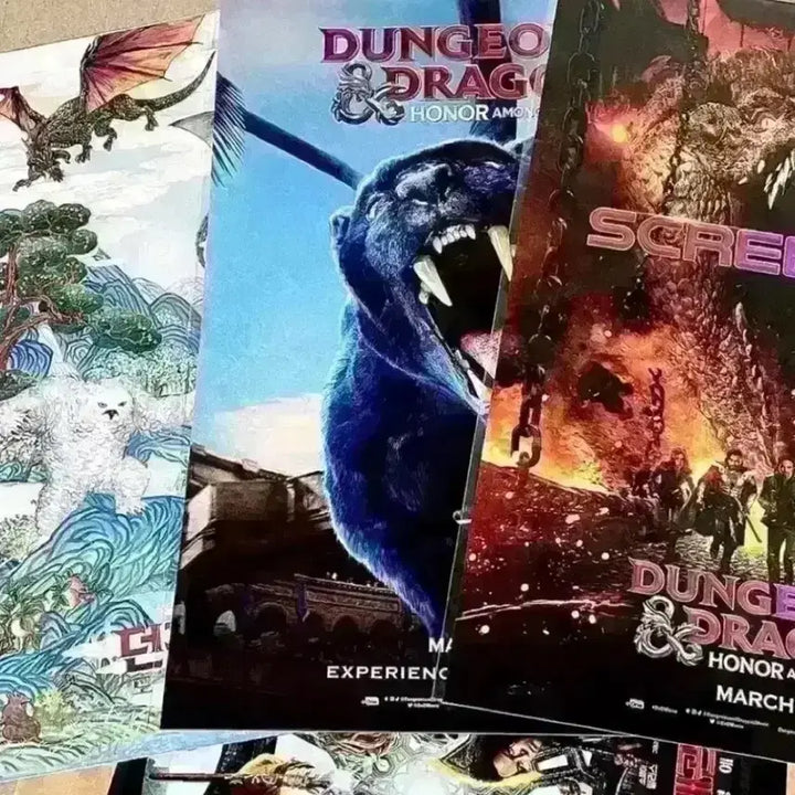 [BUNJANG] Dungeons &amp; Dragons: Honor Among Thieves Movie Posters (IMAX, 4DX, ScreenX, Art Card) / 던전앤드래곤 아이맥스 4DX 포스터 스크린엑스 아트카드 민화 포스터 영화