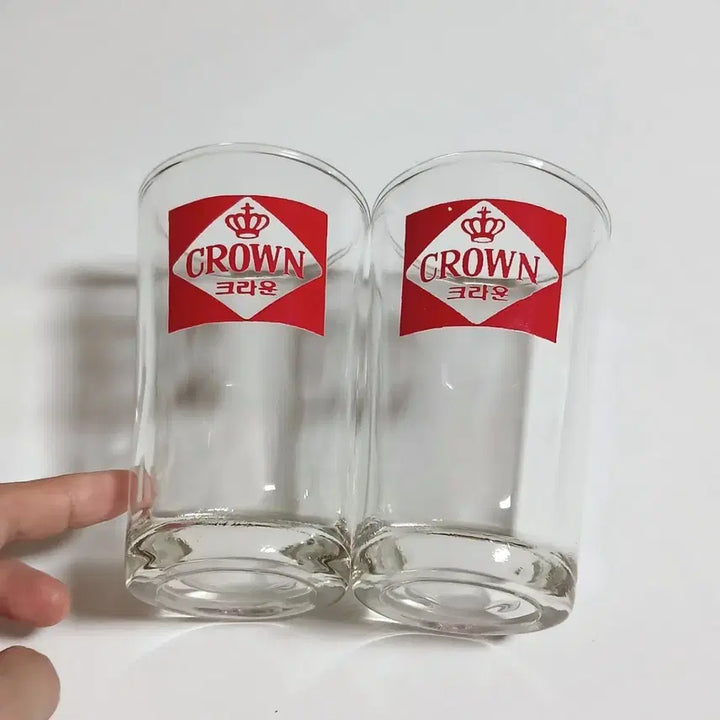 [BUNJANG] Vintage Glass Cups Set (SamYuk Soy Milk, Crown, Orang-C, Baby Hunt) / 삼육두유 오란씨 크라운 옛날 유리컵 유리잔 빈티지 레트로 고전 90년대