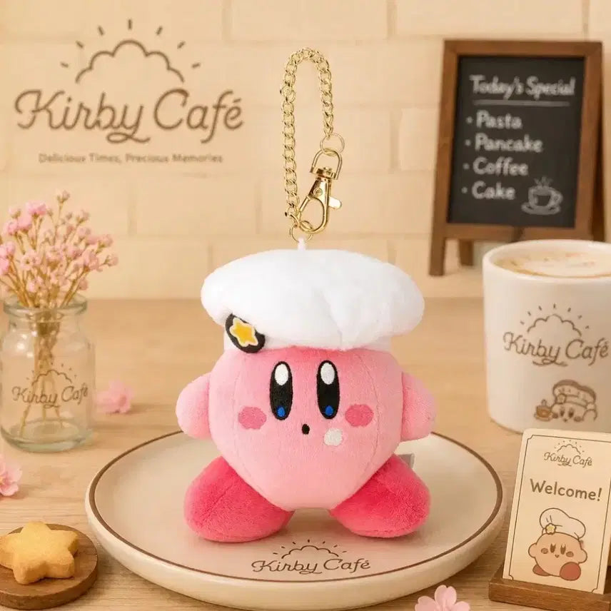 [BUNJANG] Kirby Cafe Kirby Keyring Plush / 별의 커비 커비 카페 키링 인형