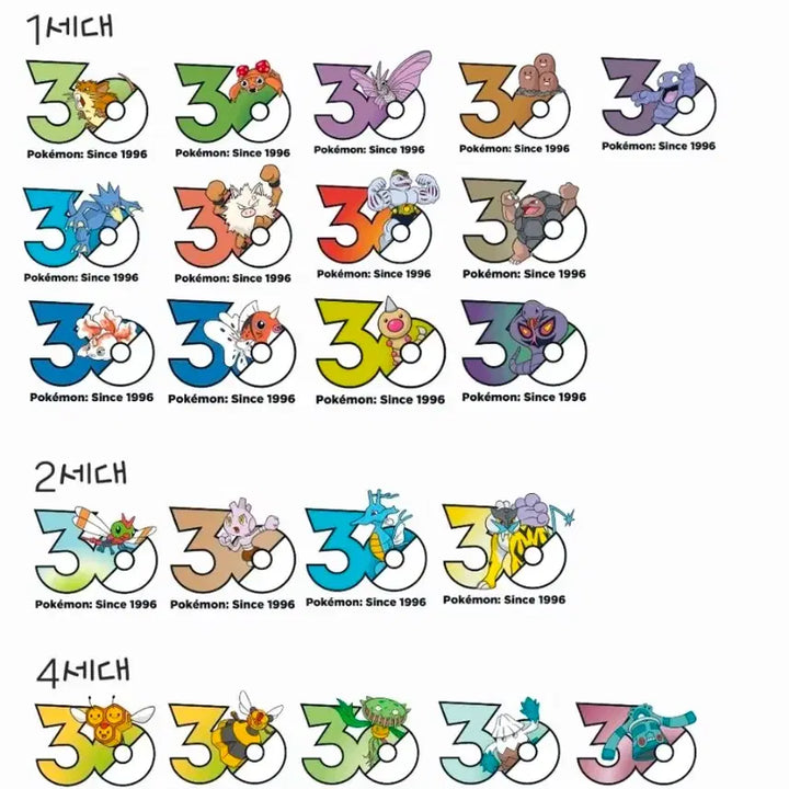 [BUNJANG] Pokemon 30th Anniversary Logo Sticker Exchange / 교환)) 포켓몬 30주년 로고스티커 교환 (가디 윈디 구함)