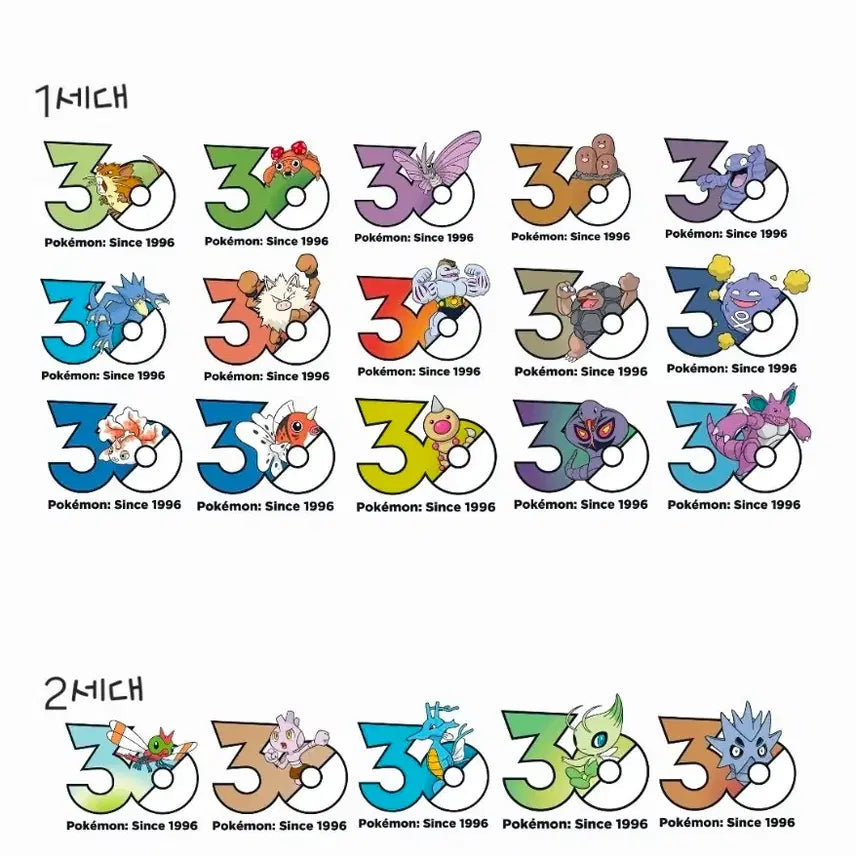 [BUNJANG] Pokemon 30th Anniversary Logo Sticker Exchange / 교환)) 포켓몬 30주년 로고스티커 교환 (가디 윈디 구함)