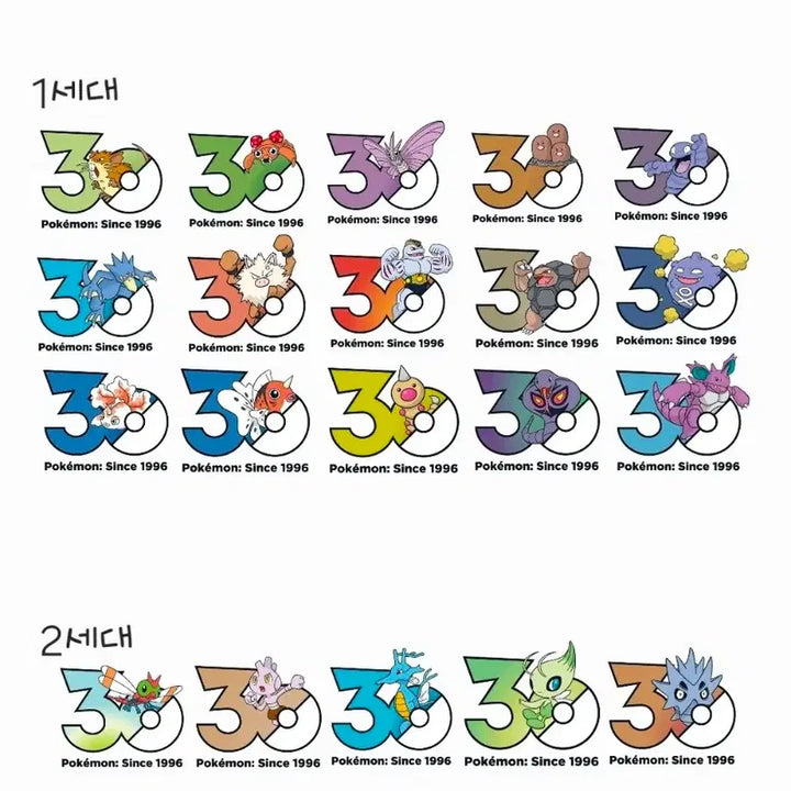 [BUNJANG] Pokemon 30th Anniversary Logo Sticker Exchange / 교환)) 포켓몬 30주년 로고스티커 교환 (가디 윈디 구함)