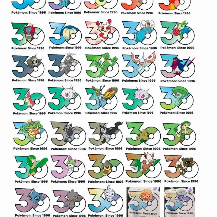 [BUNJANG] Pokemon 30th Anniversary Logo Sticker Exchange / 교환)) 포켓몬 30주년 로고스티커 교환 (가디 윈디 구함)