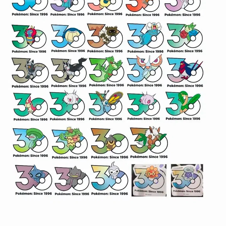 [BUNJANG] Pokemon 30th Anniversary Logo Sticker Exchange / 교환)) 포켓몬 30주년 로고스티커 교환 (가디 윈디 구함)