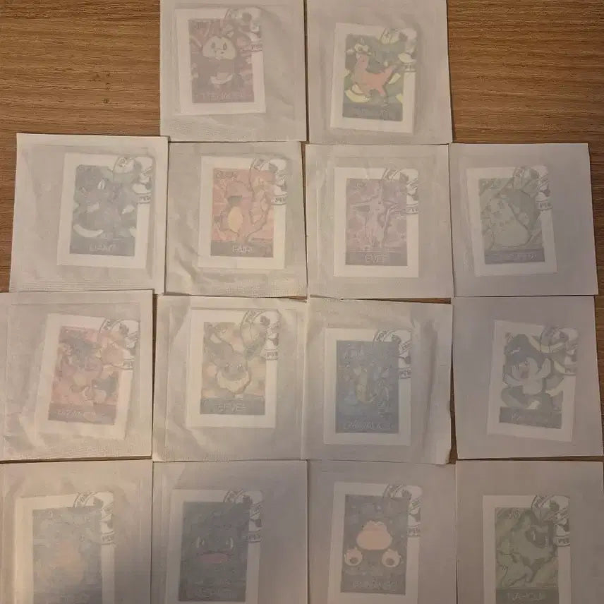 [BUNJANG] Pokemon Sealing Sticker Bundle (14 pcs) / 포켓몬 우표 띠부씰 스티커 14장 일괄