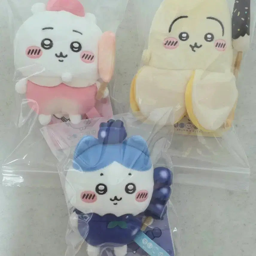 [BUNJANG] Cheekypoke Fruit Mascot Cheeka &amp; Hachiware &amp; Usagi Bundle Set / 치이포케 과일 마스코트 치이카와 하치와레 우사기 일괄