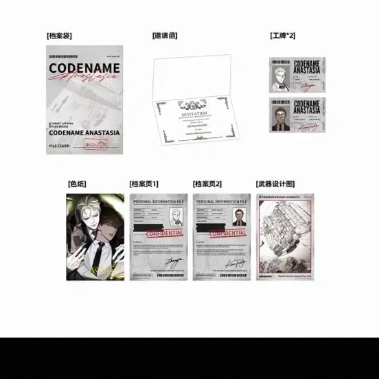[BUNJANG] Mercurystudio Code Name Anastasia File Cover Set / 머큐리스튜디오 코드아나 코드네임 아나스타샤 파일커버셋