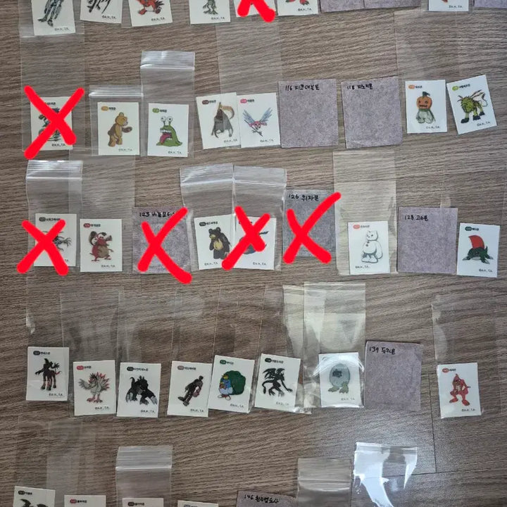 [BUNJANG] Digimon Bread Sticker Collection (58 Variants) - Bundle Set Available / 디지몬빵 띠부씰 58종/일괄시 2.5