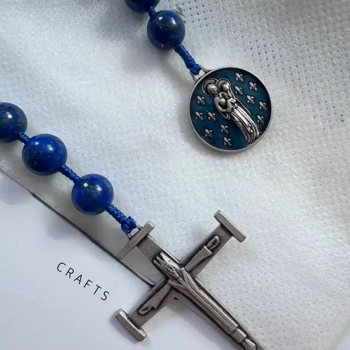 [BUNJANG] Lapis Lazuli Handmade Prayer Beads / 청금석 라피스라줄리 작가 수공예 묵주