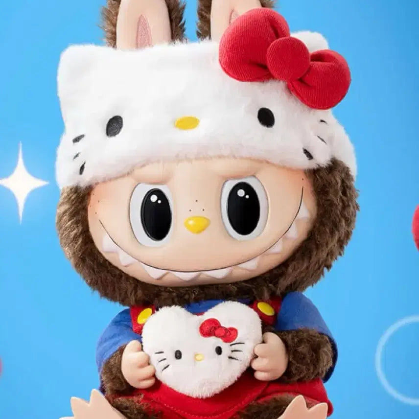 [BUNJANG] Labubu Hello Kitty Collaboration Plush Doll / 새상품 라부부 헬로키티 인형