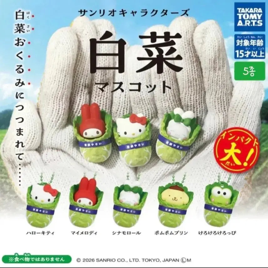 [BUNJANG] Sanrio My Melody Cabbage Gacha Capsule Toy / 산리오 배추가챠 마이멜로디