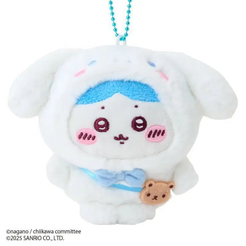 [BUNJANG] Chiikawa x Sanrio Collaboration Cinnamoroll &amp; Hachiware Mascot / 치이카와 산리오 콜라보 시나모롤 하치와레 마스코트