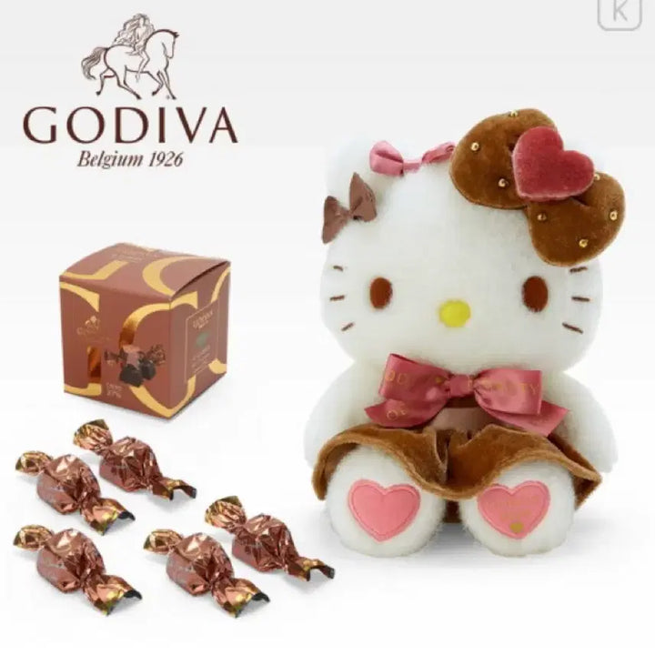 [BUNJANG] Godiva x Hello Kitty Plush Chocolate Set / 고디바 X 헬로키티 인형 초콜릿 세트