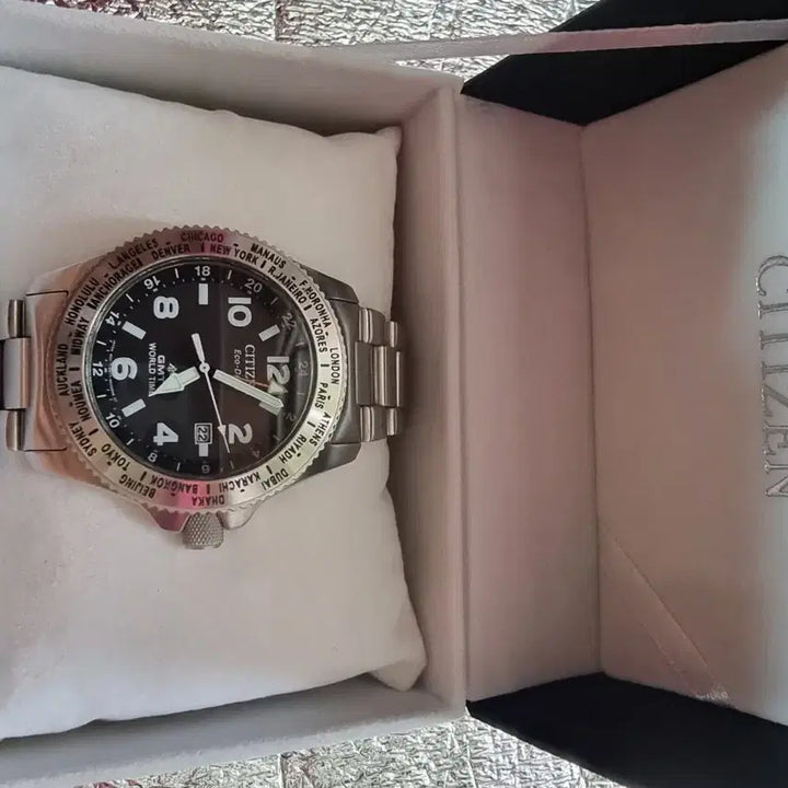 [BUNJANG] Citizen World Time GMT Quartz Watch / 시티즌 월드타임