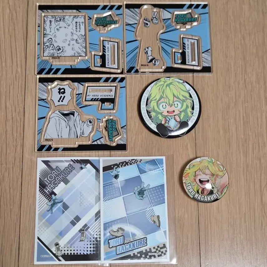 [BUNJANG] Hagakure Tooru Original Art Acrylic Glass Magnet &amp; Can Badge &amp; Sticker Bundle Set / 일괄 하가쿠레 토오루 점프샵 원화 아크릴 유리 마그넷 캔뱃지 스티커