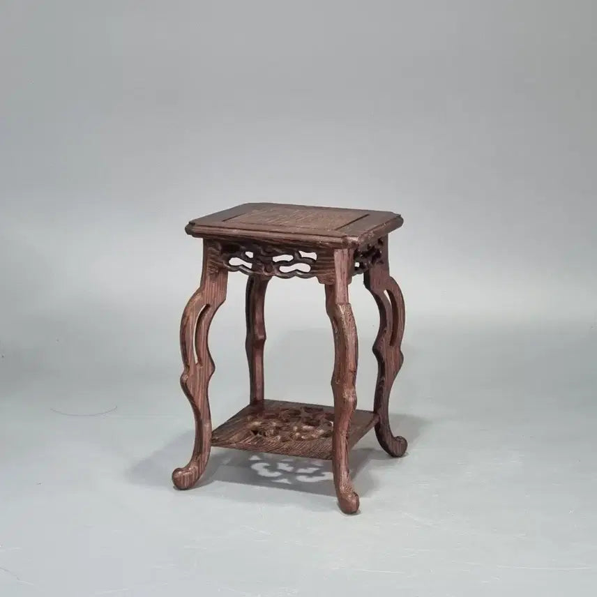 [BUNJANG] Wooden Pedestal Stand / 나무 원목 미니 좌대. 높이17.5 가로세로11.8
