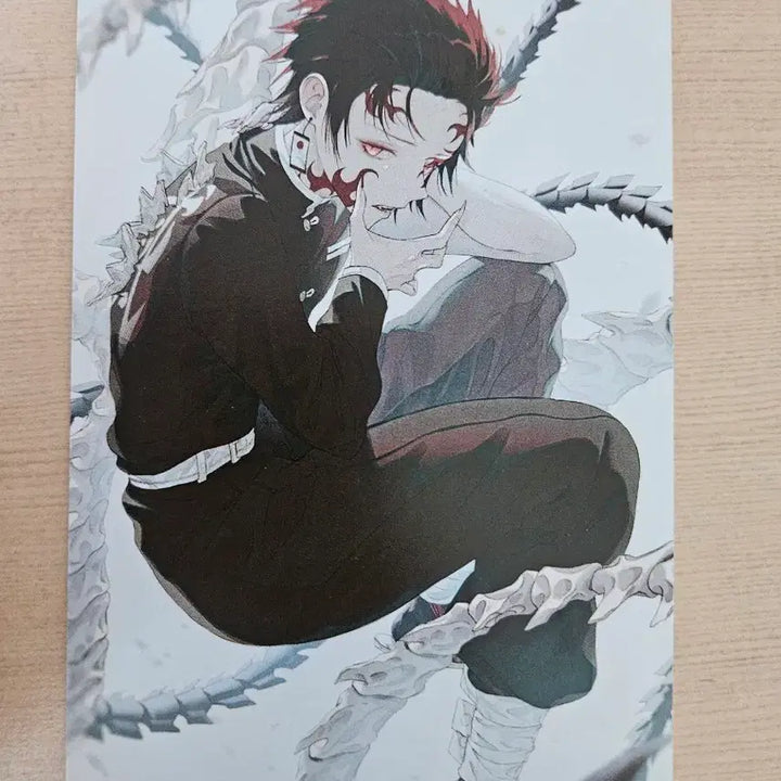 [BUNJANG] Demon Slayer: Kimetsu no Yaiba Tanjiro Kamado Oni-kain Version Illustration Card (Unofficial) / 귀멸의 칼날 카마도 탄지로 오니화 혈귀화 일러스트 카드 (비공식)