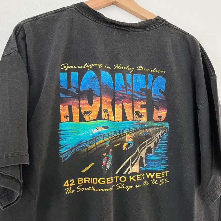 [BUNJANG] 90s Vintage Hanes Biker Shop T-Shirt XL / 90s 빈티지 Hanes 티셔츠 XL