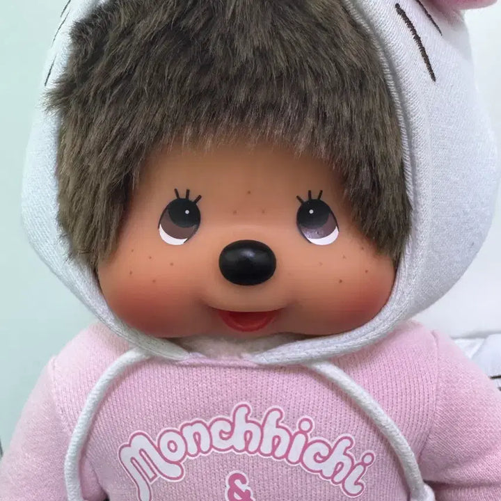 [BUNJANG] Classic Kitty Collaboration Monchhichi Keychain / 고전 키티 콜라보 몬치치 키링 사이즈